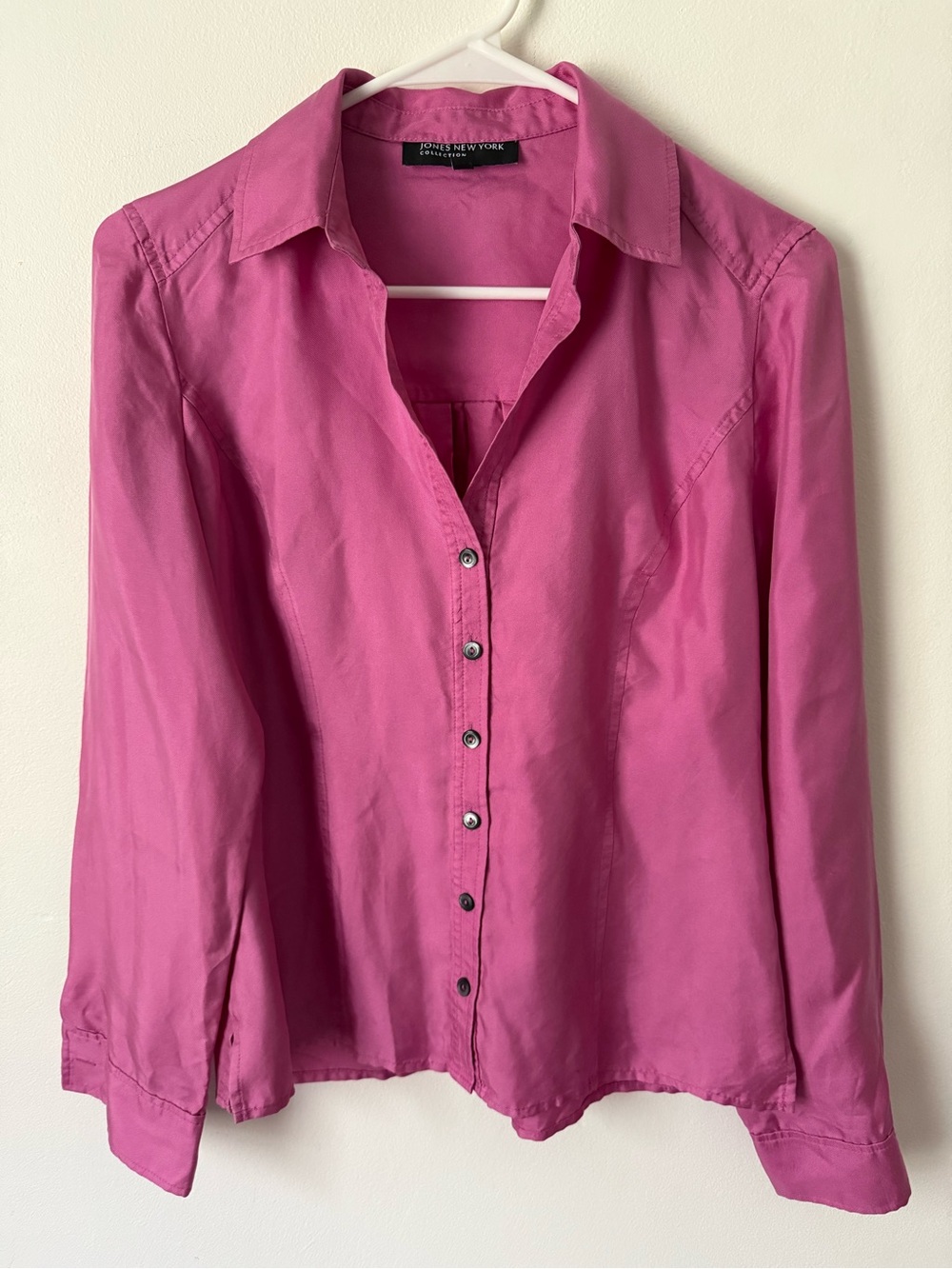 Jones New York Silk Button Down Blouse